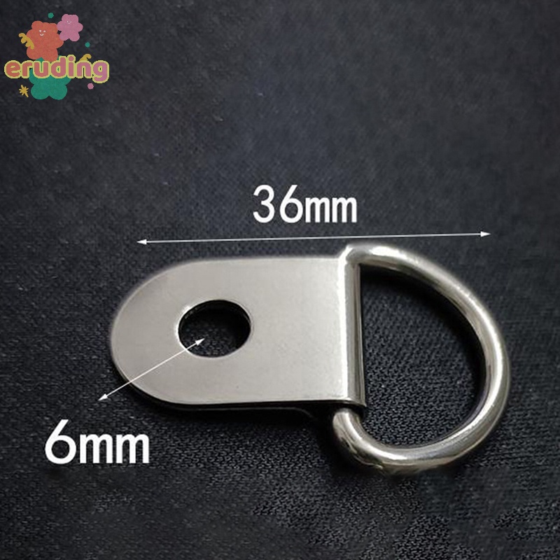 10 cái thép không gỉ d hình dạng kéo móc buộc xuống neo vòng sắt hàng hóa