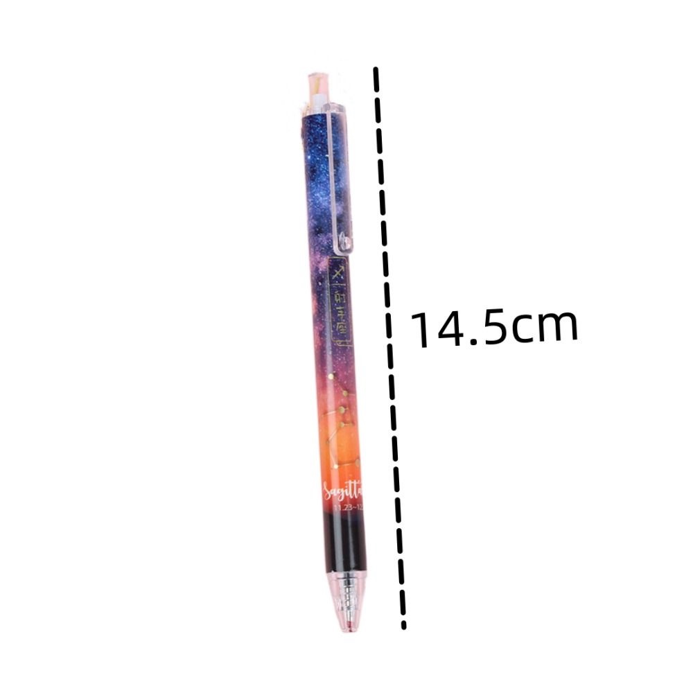 Risedot gel pista, bút bi đen 0,5mm 12 chiếc, đồ dùng văn phòng cung hoàng đạo