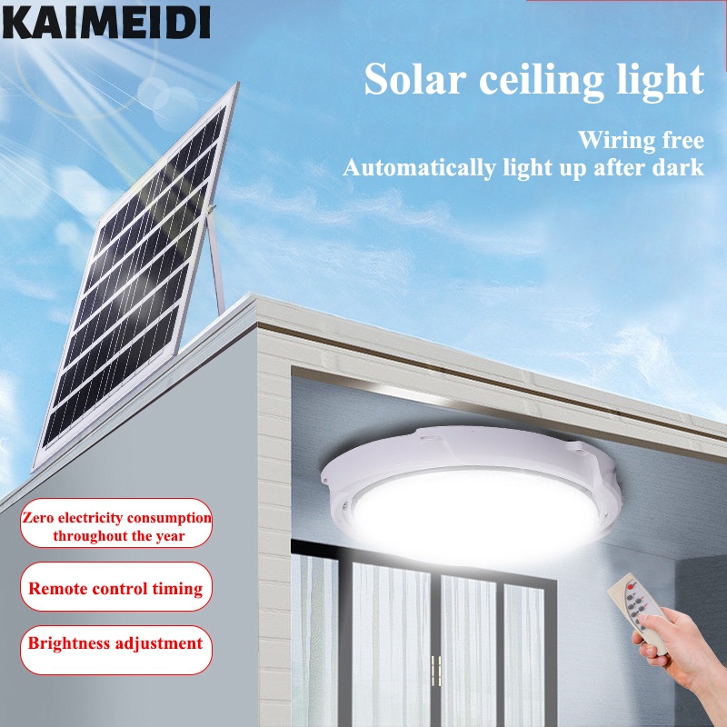 Đèn năng lượng mặt trời Kaimedi Đèn trần năng lượng mặt trời công suất cao Đèn chiếu sáng trong nhà