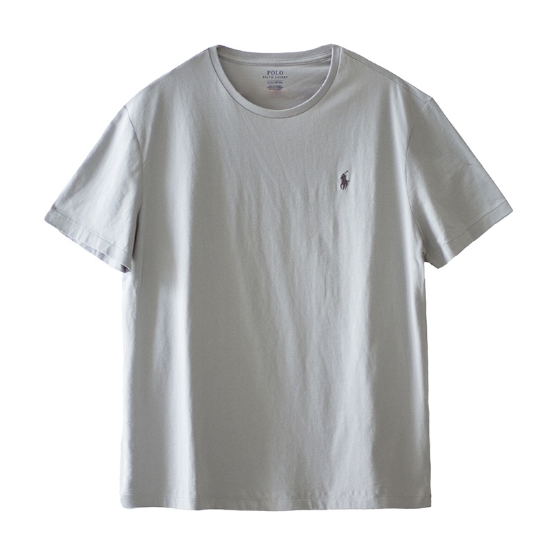 Casual ngắn tay áo tinh khiết bông vòng cổ t-shirt thêu nhãn nhỏ màu cơ sở áo sơ mi vitality cổ áo nhãn + tag