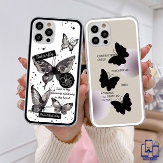 Realme C15 C21 C11 2021 C21Y C31 C35 C25 C20 C3 C12 C2 C25S 5S 5 5S 5i C17 7i C1 C25Y C2 C3i 6i C20A  Narzo 20 10 10A 20A 30A romance vỏ điện thoại hình bướm đen dễ thương