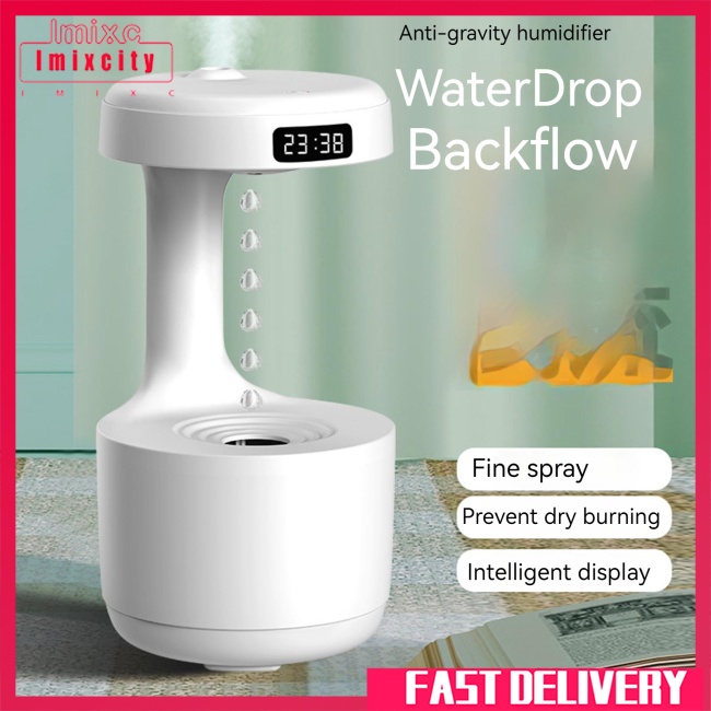 Imixcity water drop suspension countercurrent humidifier with 800ml water tank fine mist purifier for home office