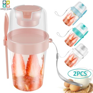 2 cái salad bữa ăn shaker cup 800ml hộp đựng salad có nắp đậy nĩa đựng đồ ăn sáng cửa hàng cốc sữa chuabc0090