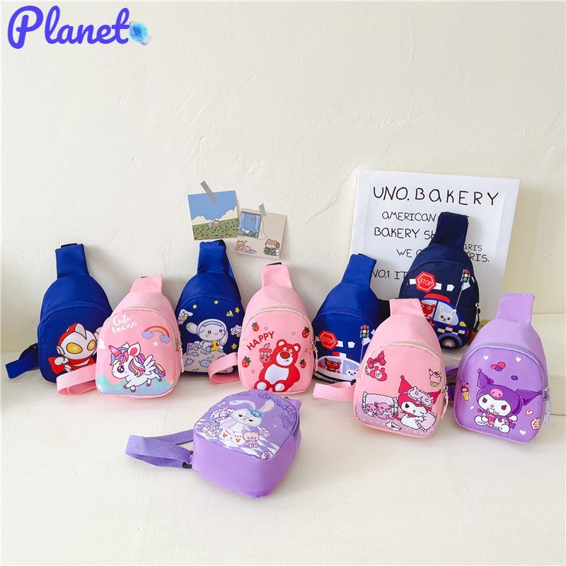 Planet Thời trang trẻ em phim hoạt hình messenger ví tiền xu phong cách hàn quốc đi chơi túi đeo vai messenger thông thường kulomi / balo gấu dâu