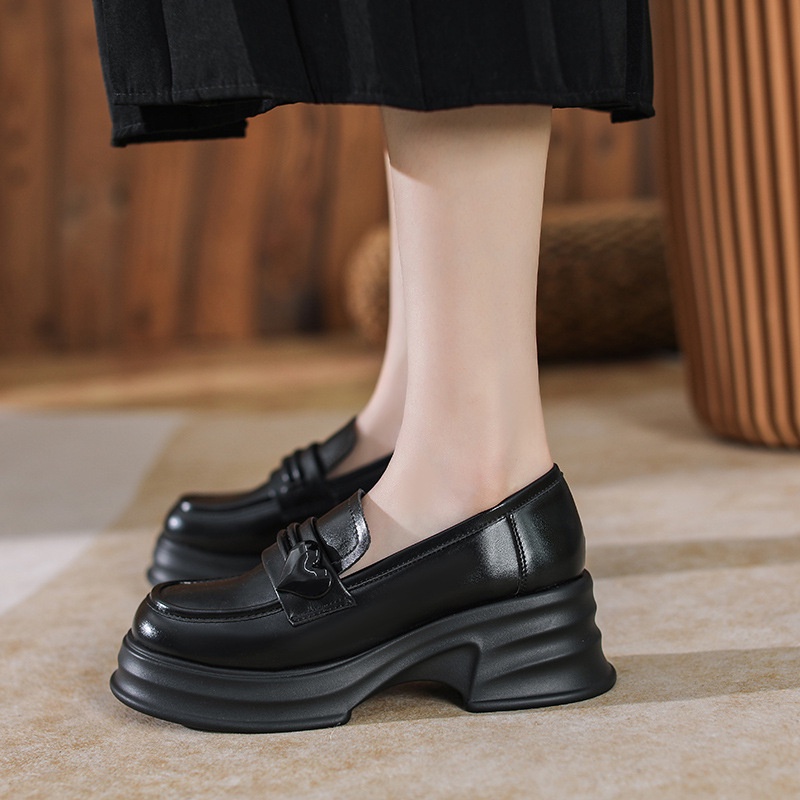 Giày lười da dày-xa phong cách hàn quốc dành cho nữ