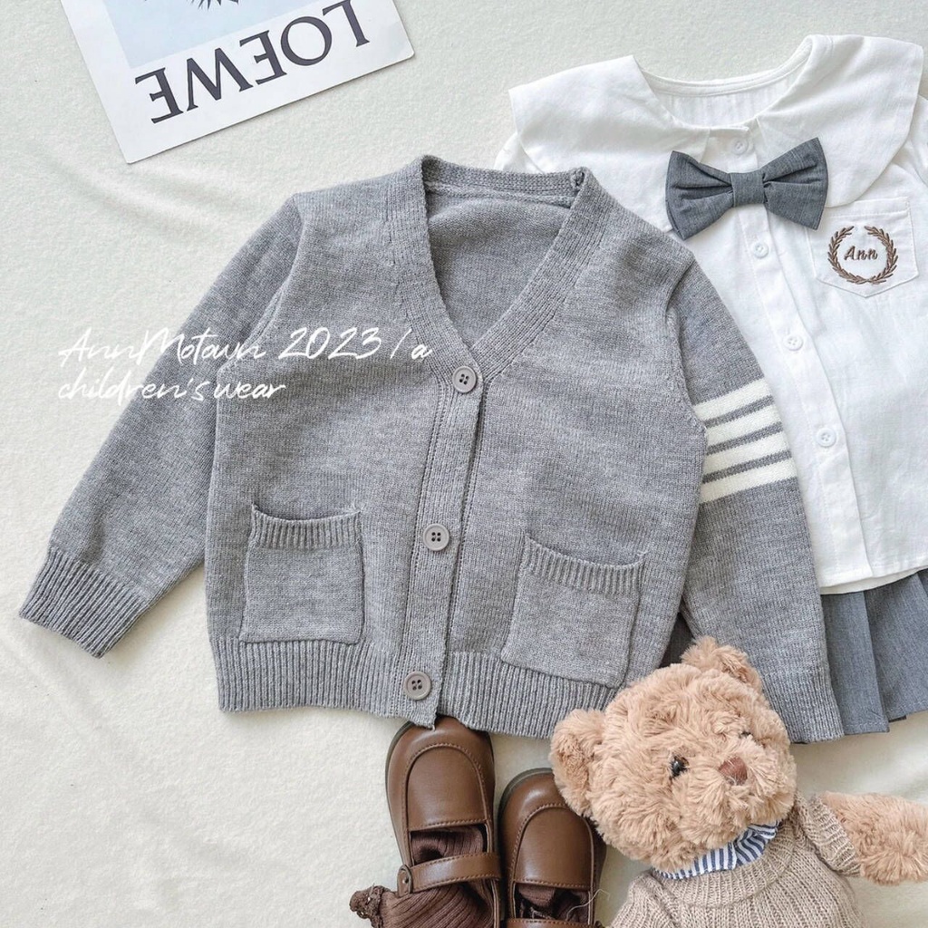 Áo Khoác Cardigan Tay Dài Bằng Vải cotton Thời Trang Mùa Thu Dành Cho Trẻ Em 1-6 Tuổi