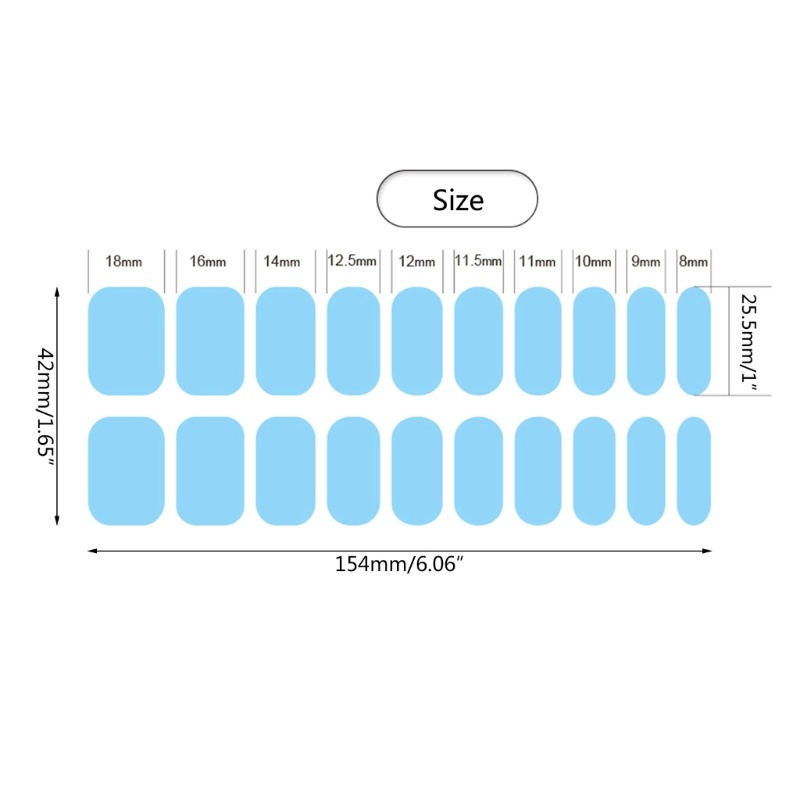 Pepa 20 cái keo dán đầy đủ bọc gel nail art sticker không thấm nước gel nail wrap semi cured gel strips nail decals