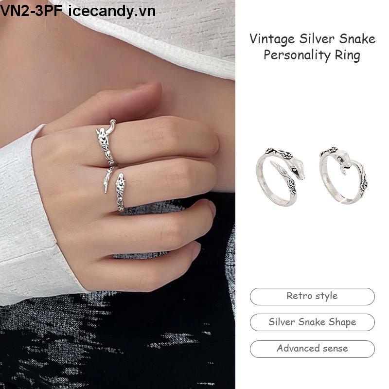 🥟ice🥟Nhẫn Thiết Kế Hình Rắn Độc Đáo Thời Trang Cao Cấp