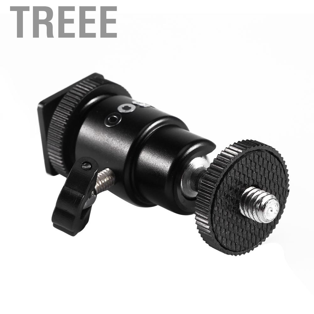 Treee Tripod 1/4 Hot Shoe Adapter Flash Light Bracket Holder Mount Cradle NEW