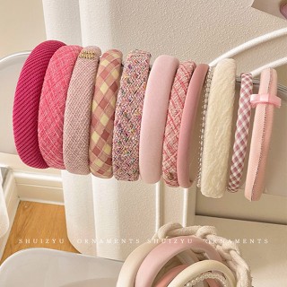 Thời Trang Băng Đô Cài Tóc Màu Hồng Ngọt Ngào Dễ Phối Đồ Cho Bé Gái