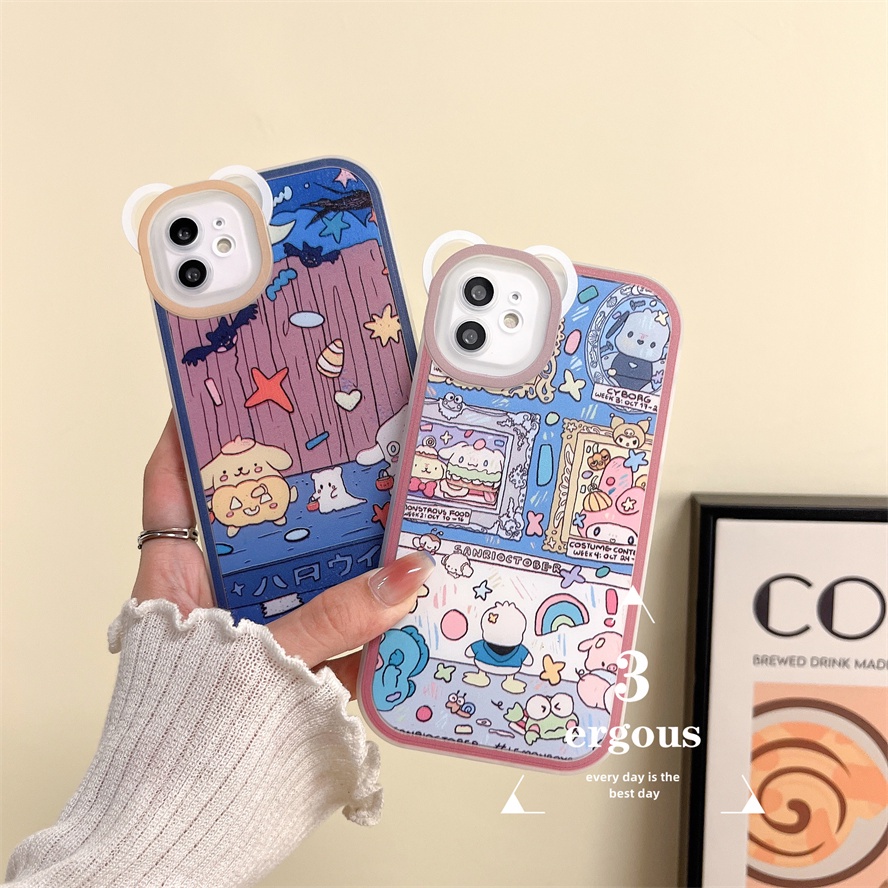 Ốp Điện Thoại Mềm In Hình Gấu Hoạt Hình Dễ Thương Cho IPhone 14 13 12 11 Pro Max SE2020 X XR Xs Max 7 8 6 6s Plus