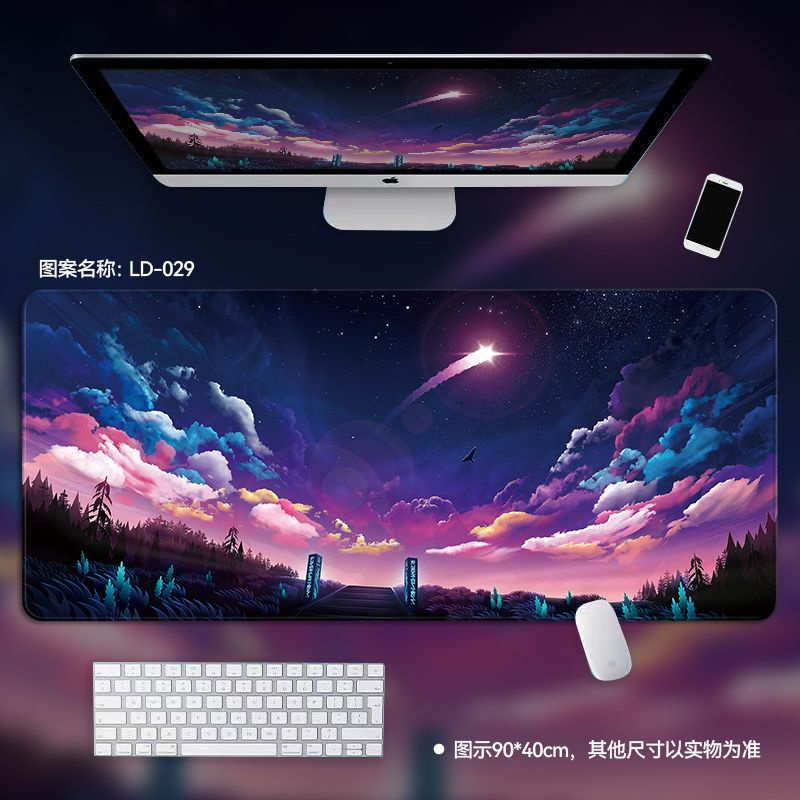 Tấm Lót Chuột Bàn Phím Máy Tính Chống Trượt In Hình Anime Độc Đáo