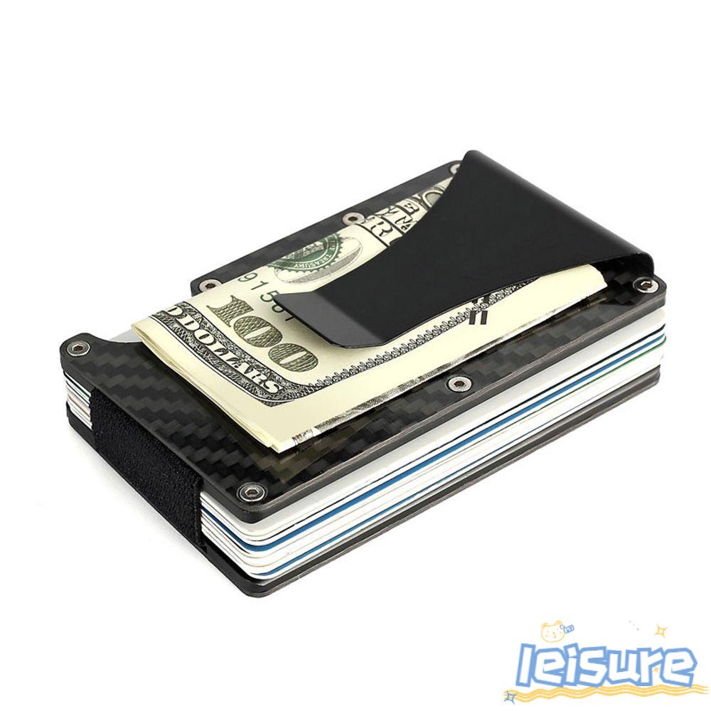 ♫Daphne♫ Dụng Cụ Kẹp Tiền/Thẻ Bằng Thép Không Gỉ Màu Đen Thiết Kế Mỏng Tiện Lợi Dễ Sử Dụng