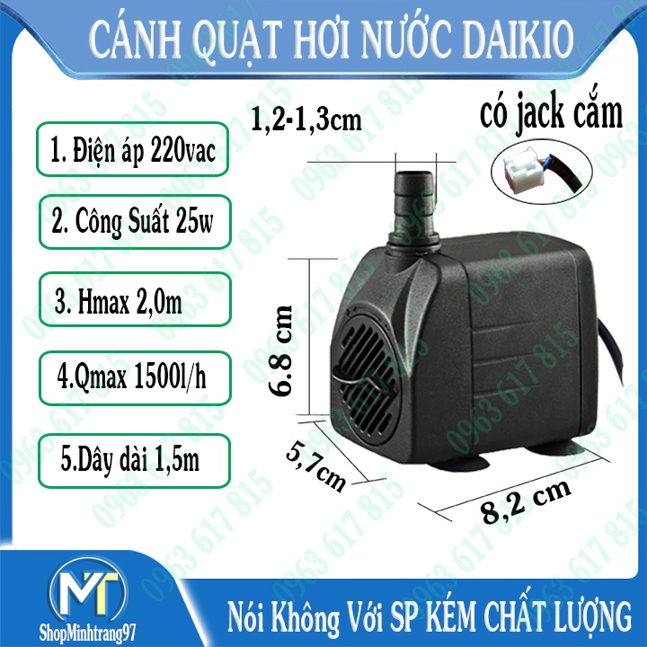 bơm nước cho quạt hơi nước 25w