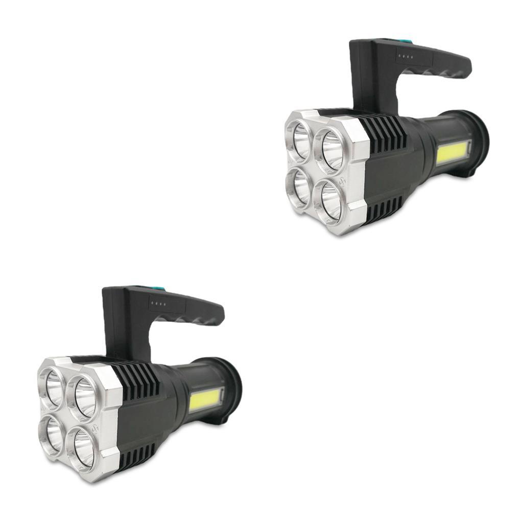 Đèn Pin 1 / 2 Bóng LED IP44 Chống Thấm Nước Siêu Sáng Có Thể Sạc Lại Bằng Cổng USB