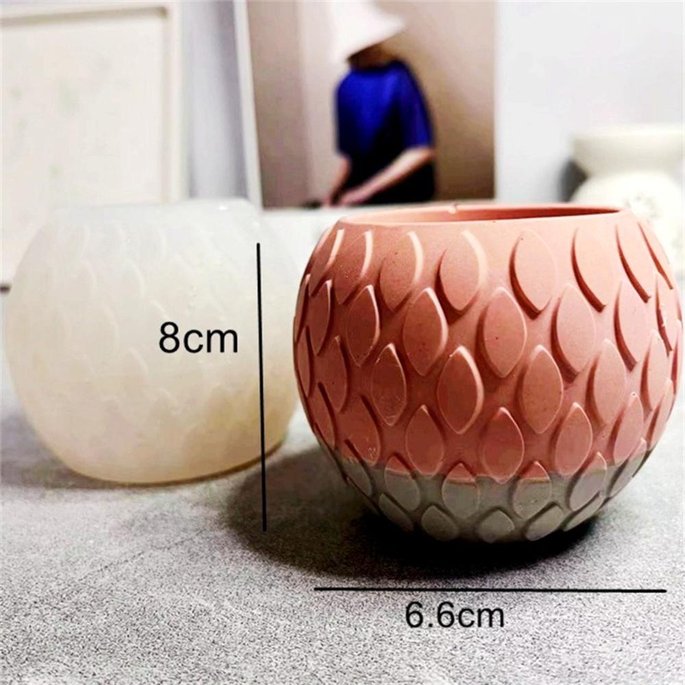 Khuôn Silicone Làm Giá Đỡ Bình Hoa Hình Vảy Cá DIY