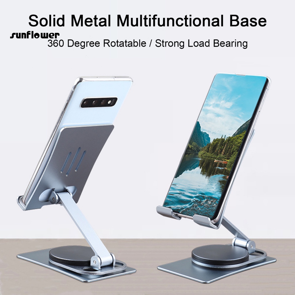 Sf_giá Đỡ Điện Thoại Bằng Kim Loại Trơn Đa Năng Không Cần Chặn Màn Hình Có Thể Gậ