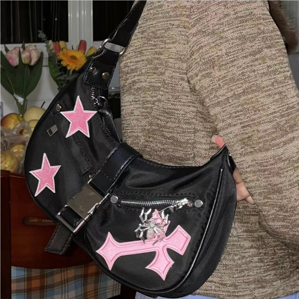 Túi Đeo Vai / Đeo Dưới Cánh Tay Phong Cách Spider y2kins Millennium 2023 Mới Cho Nữ