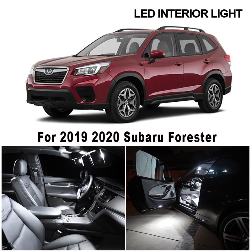 Set 8 Đèn LED Ánh Sáng Trắng Gắn Trần Xe Hơi Subaru Forester 2019 2020