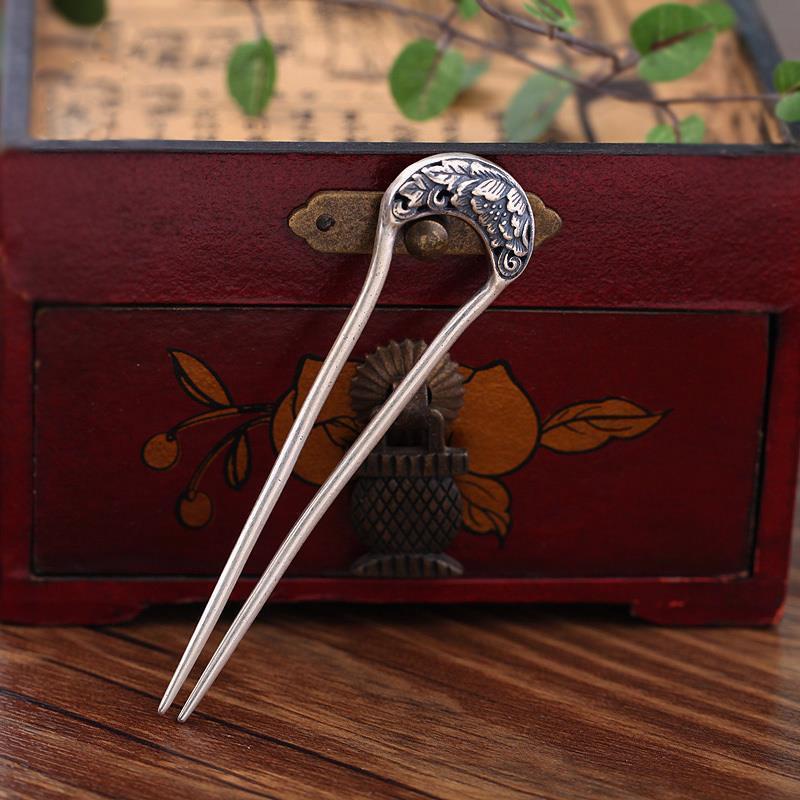 Miyan {fugui Mẫu Đơn} Trâm Cài Tóc Chữ u Bằng Bạc 925 Cổ Điển Dành Cho Cô Dâu