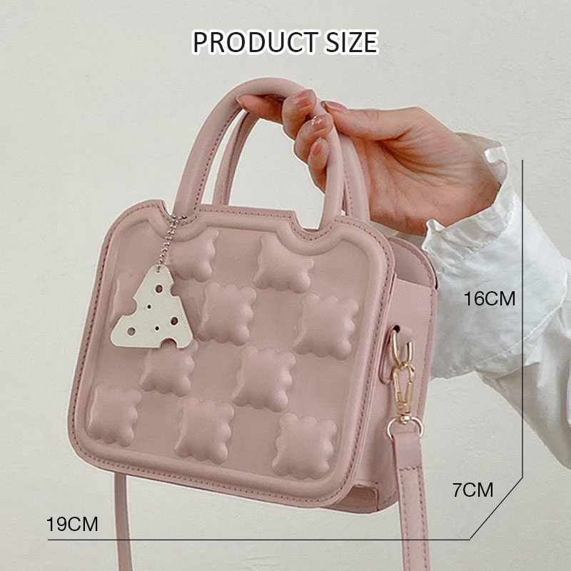 Túi Deere Jack đeo chéo hình vuông cỡ nhỏ thiết kế đơn giản đa năng thời trang cho nữ