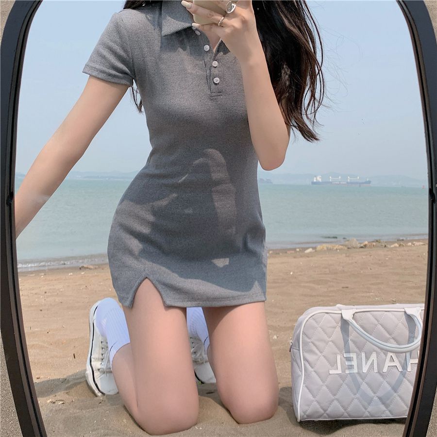 Đầm Ngắn Cổ Polo Dáng Ôm Thời Trang Mùa Hè Cho Nữ