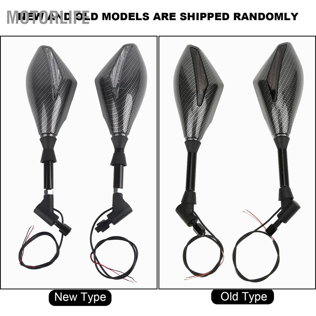 Gương Chiếu Hậu Tích Hợp Đèn LED Xi Nhan Gắn Tay Lái Xe Máy 10mm