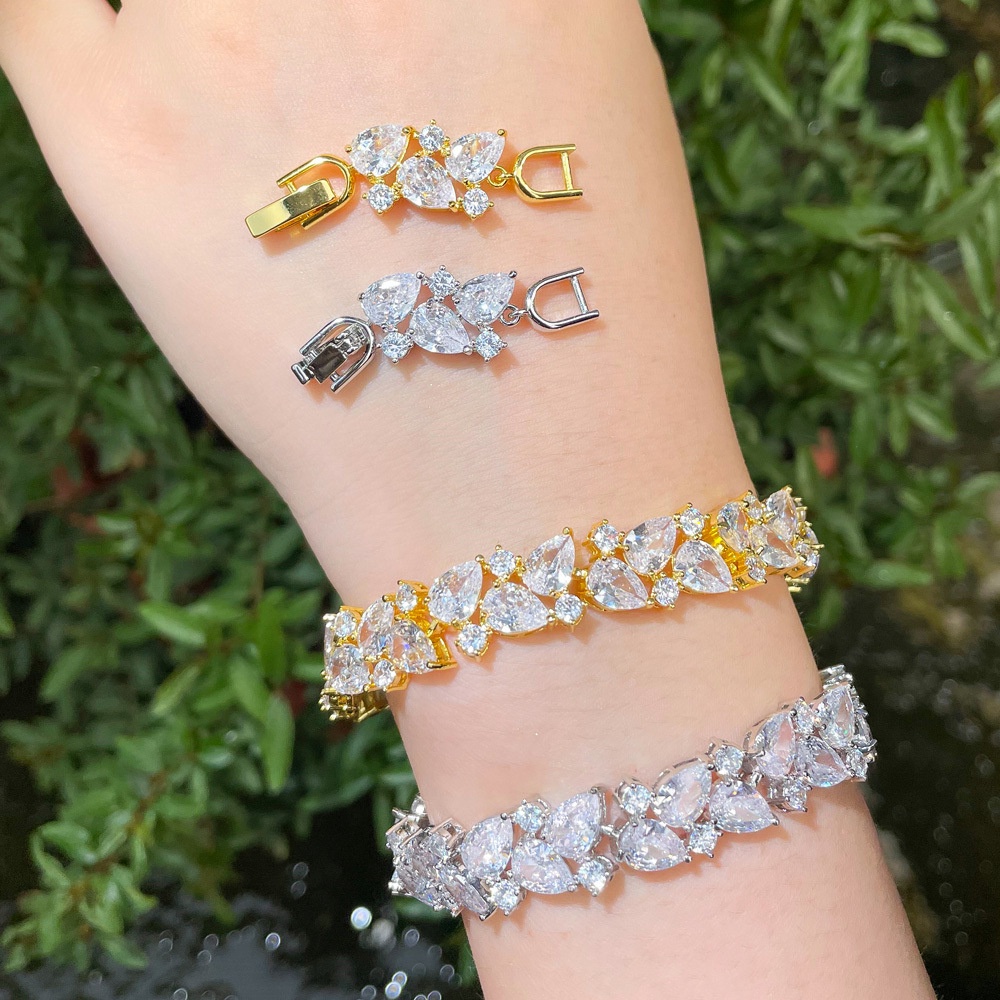 Vòng Tay Đính Đá Zircon Dễ Phối Đồ Thời Trang Cho Nữ