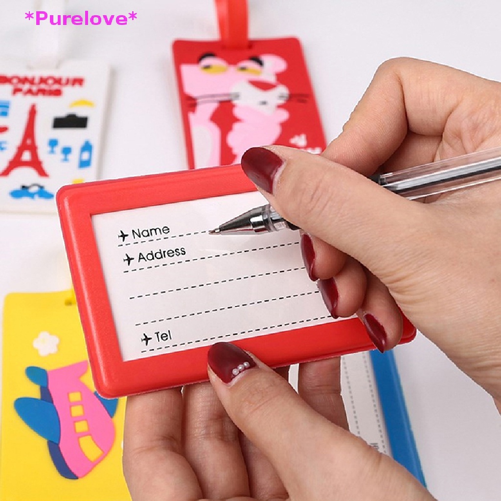 Thẻ Đánh Dấu Hành Lý Bằng Silicon Mềm Họa Tiết Hoạt Hình Sáng Tạo Mới