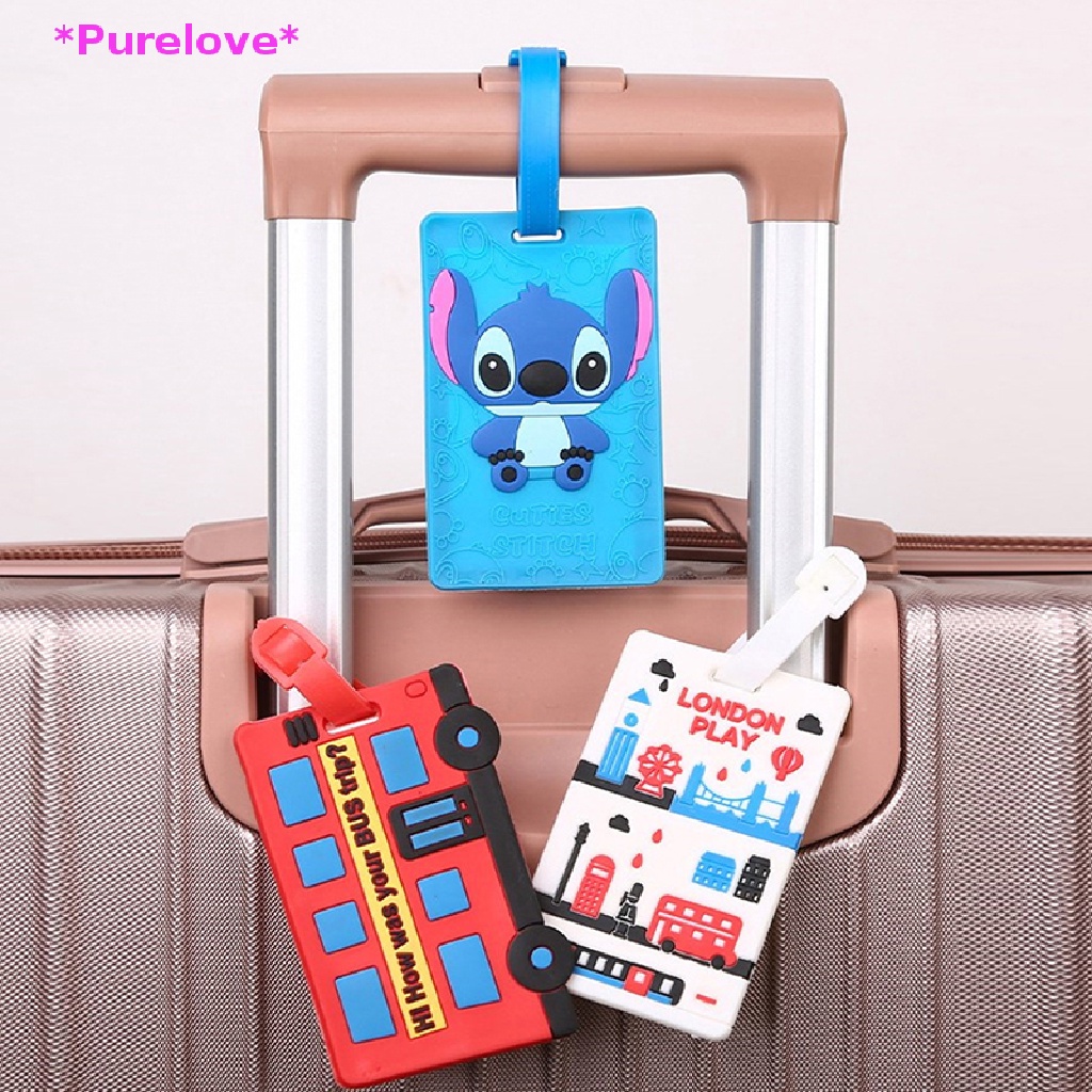 Thẻ Đánh Dấu Hành Lý Bằng Silicon Mềm Họa Tiết Hoạt Hình Sáng Tạo Mới