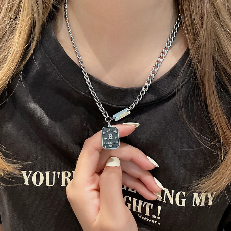 Vòng cổ Thép Titan Phong Cách Hip Hop Sang Trọng Cho Nữ