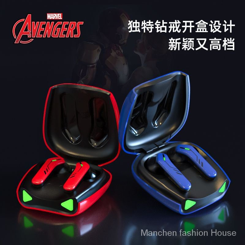Tai Nghe Bluetooth Không Dây Phong Cách marvel / marvel Iron Man Chơi Game Chống Ồn
