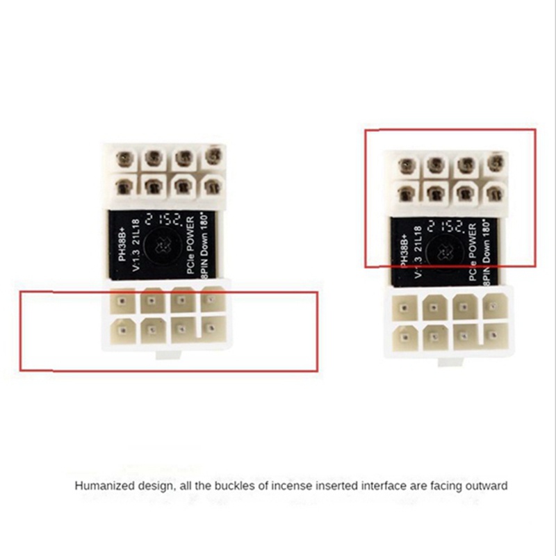 Adapter Chuyển Đổi ATX 8Pin Sang 8 Pin 180 Độ Chuyên Dụng Cho Thẻ Video / GPU