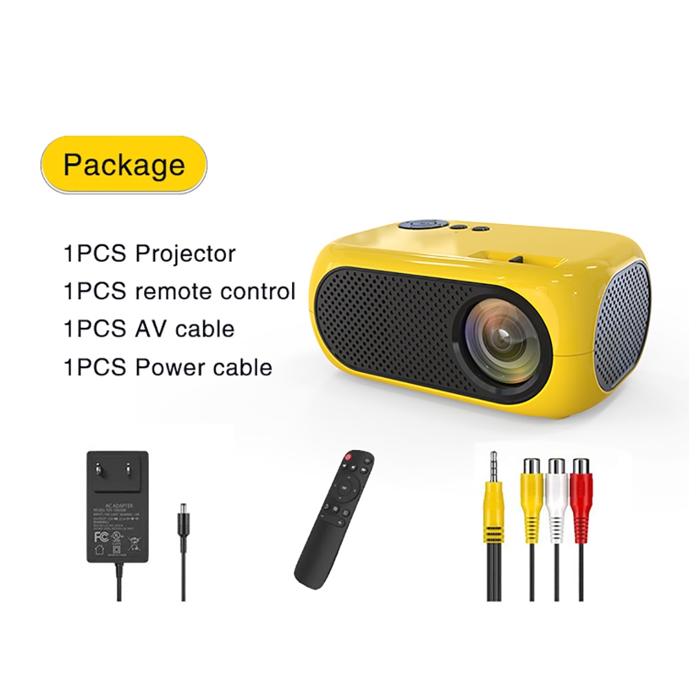 Máy chiếu mini M24 LED Portable Beamer Tương thích với HDMI USB 640 * 480P Hỗ trợ 1080P Video Projetor Quà tặng trẻ em
