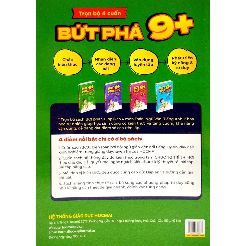 Sách Bứt Phá 9+ Môn Khoa Học Tự Nhiên Lớp 6