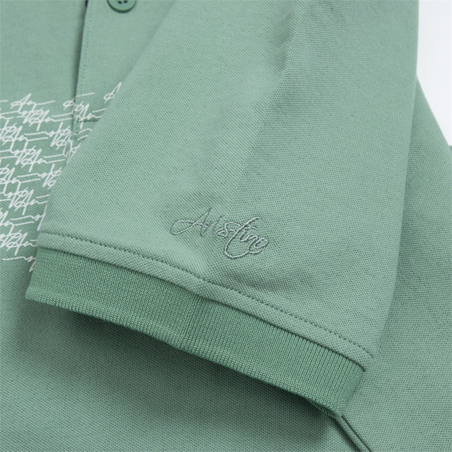 Áo polo ngắn tay ARISTINO phom slim ôm nhẹ, 4 màu in họa tiết độc đáo, ấn tượng - APS064S3