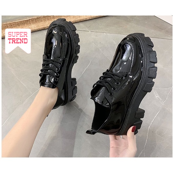 Giày Đế Dày Cột Dây Phong Cách Ulzzang Hợp Thời Trang Dễ Phối Đồ