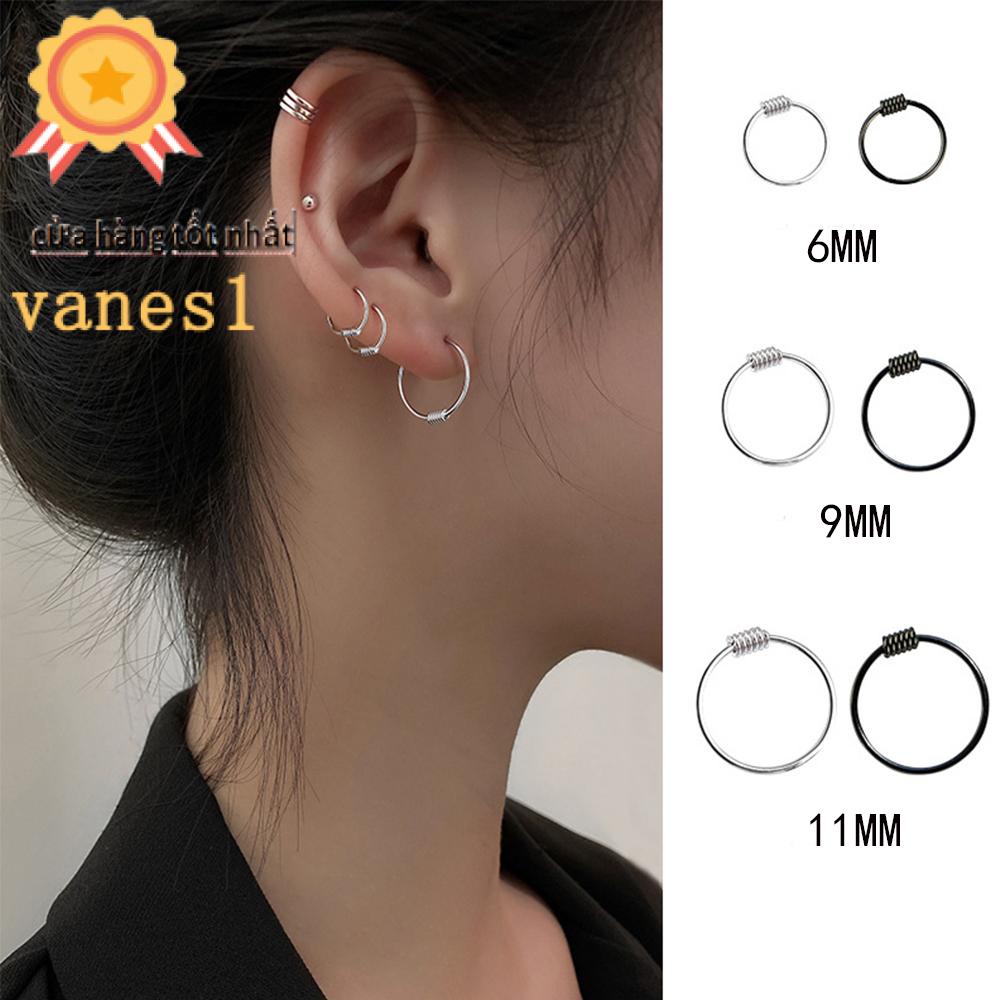 Khuyên Tai Vòng 11mm Nhiều Màu Thời Trang Cho Nam Nữ 1 9mm 6mm