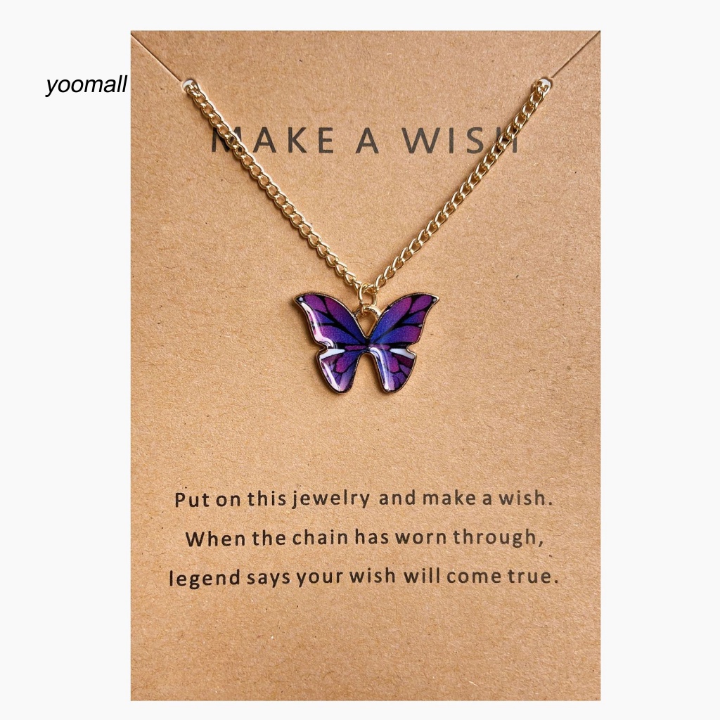 Vòng cổ Mặt Hình Bướm Bằng Hợp Kim Sáng Tạo Cho Nữ