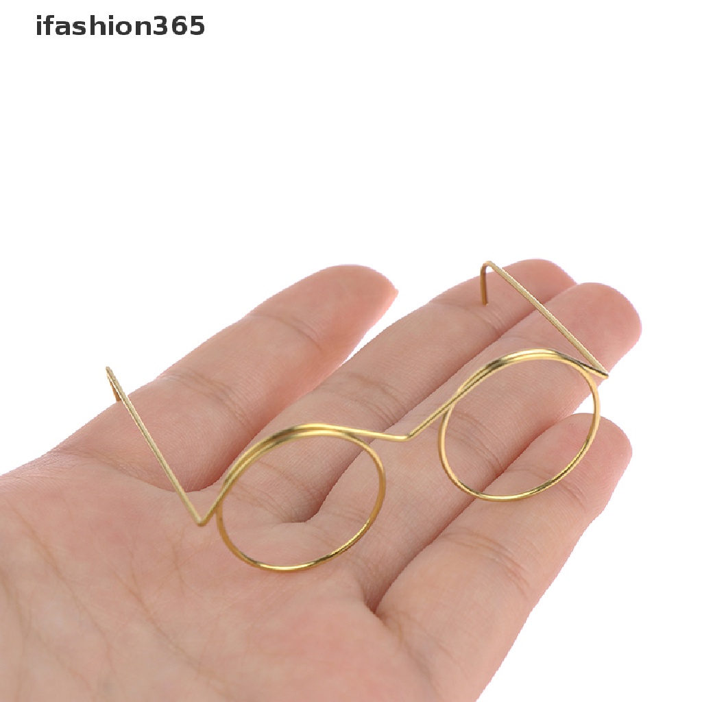 Set 5 / 10 Mắt Kính 9 / 25 / 30cm Không Gọng Tròn Phong Cách Cổ Điển Thời Trang Cho Búp Bê 9 / 25 / 30cm