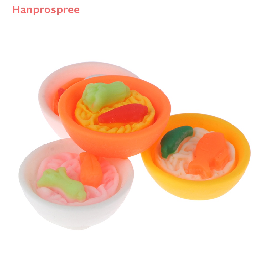 Bộ 4 Đồ Chơi Mô Hình Tô Mì / Rau Củ Quả 1: 12 Trang Trí Nhà Búp Bê