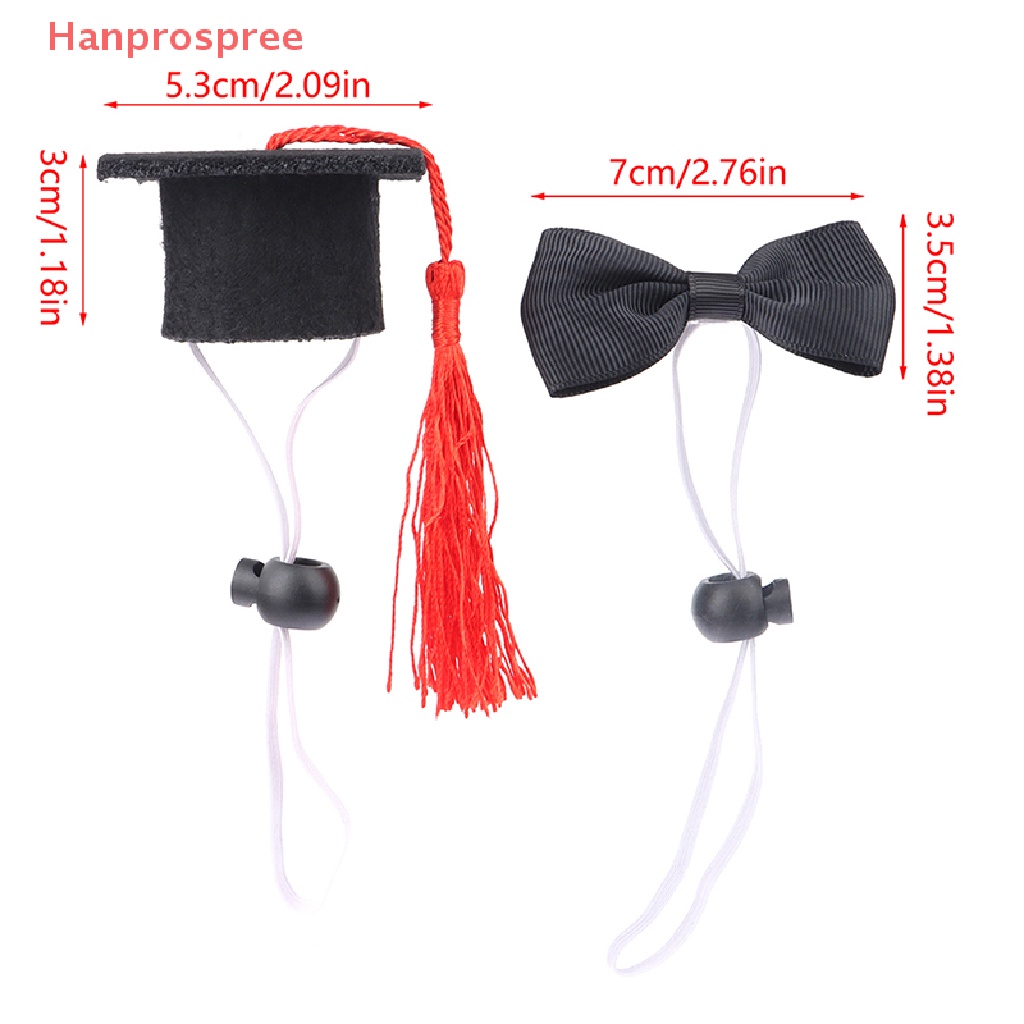 Bộ Phụ Kiện Trang Trí Búp Bê Hanprospree > Mũ Tốt Nghiệp Mini Hình Nơ Xinh Xắn