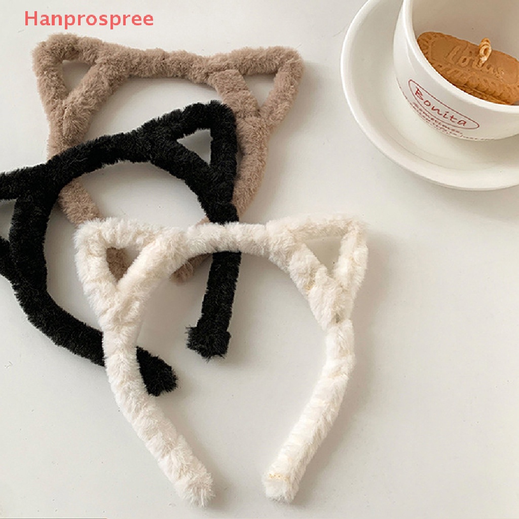 Hanprospree > Băng Đô Tai Thỏ Lông Xù Xinh Xắn Đáng Yêu Cho Nữ Rửa Mặt