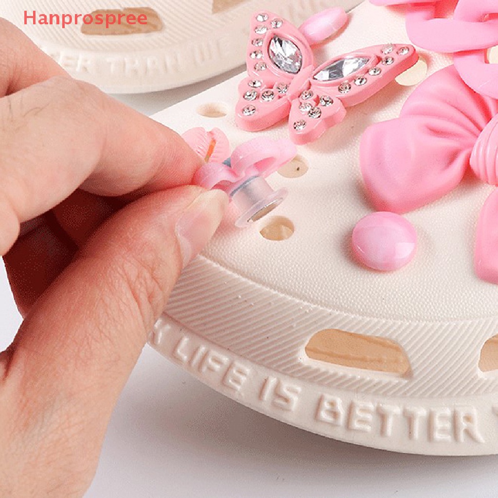 1 Set Phụ Kiện Dây Giày Bằng Nhựa PVC Hình Hoa Dễ Thương DIY