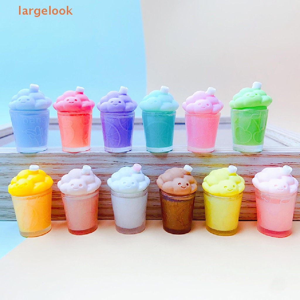 Set 2 Ly Nước Thủy Tinh Mini Hình Đám Mây Hoạt Hình Phát Sáng DIY