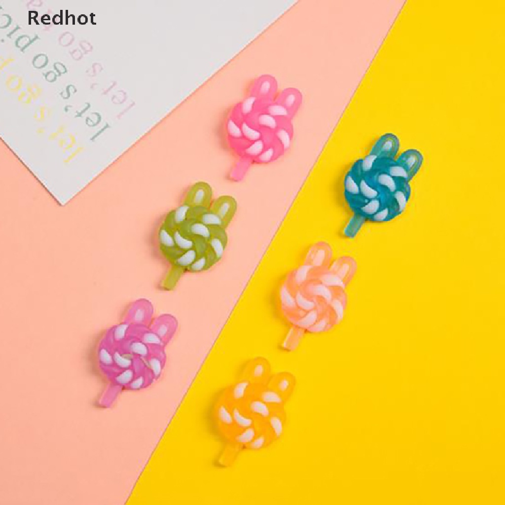 < Redhot > Set 10 Kẹo Mút Nhựa Phát Quang Trang Trí Ốp Điện Thoại Màu Sắc Ngẫu Nhiên DIY
