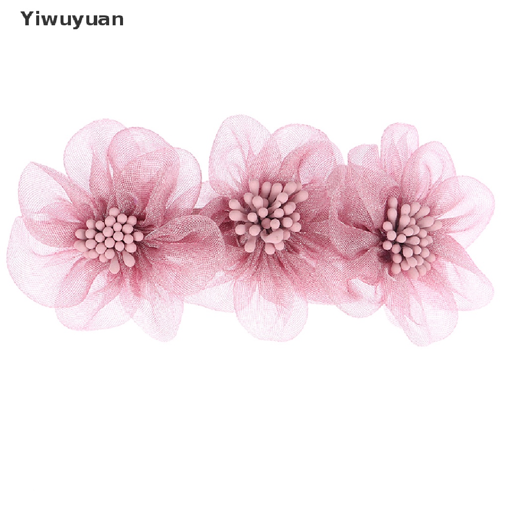 Kẹp Tóc Hình Hoa Trà Đính Ngọc Trai Màu Trắng Hồng Thanh Lịch Kiểu Hàn Quốc < Yiwuyuan >