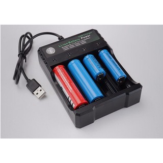Bộ sạc 4 pin 18650 bộ sạc 18650 bộ sạc 4 khe cổng sạc usb