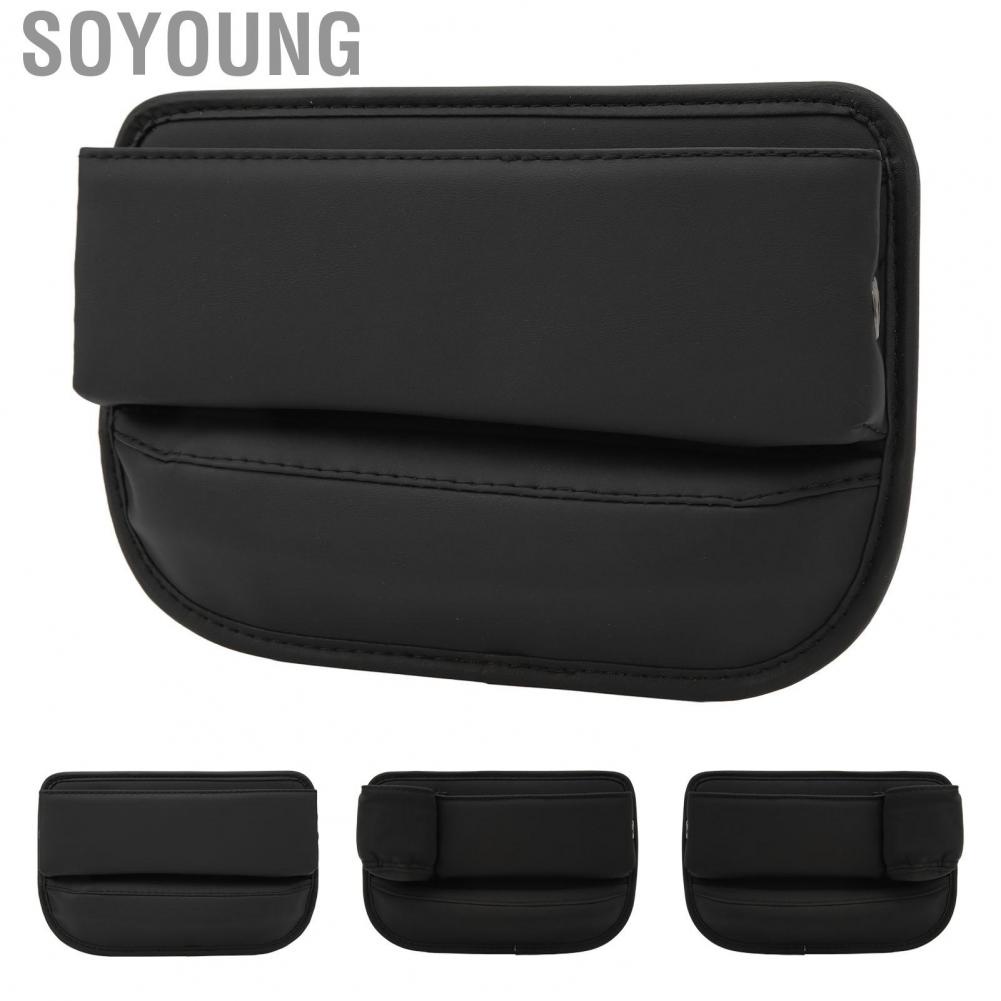 Soyoung Console Side Storage Box  PU Leather Car Seat Gap Organizer for Vehicle