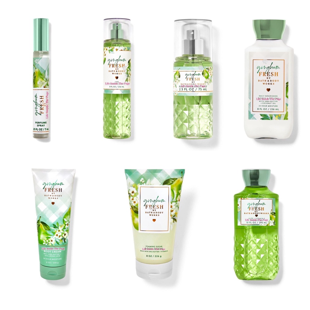 -𝐌𝐨𝐨𝐌𝐨𝐨- Xịt thơm toàn thân và Sữa Tắm  Bath &amp; Body Works - GINGHAM FRESH